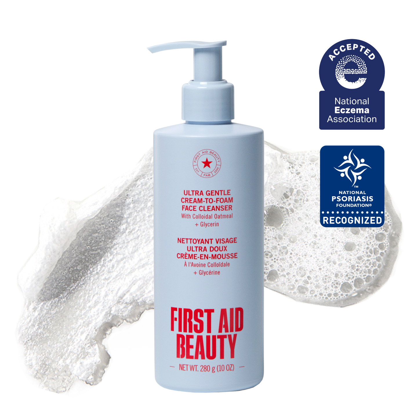 Ultra Gentle Cream-to-Foam Face Cleanser with Colloidal Oatmeal + Glycerin