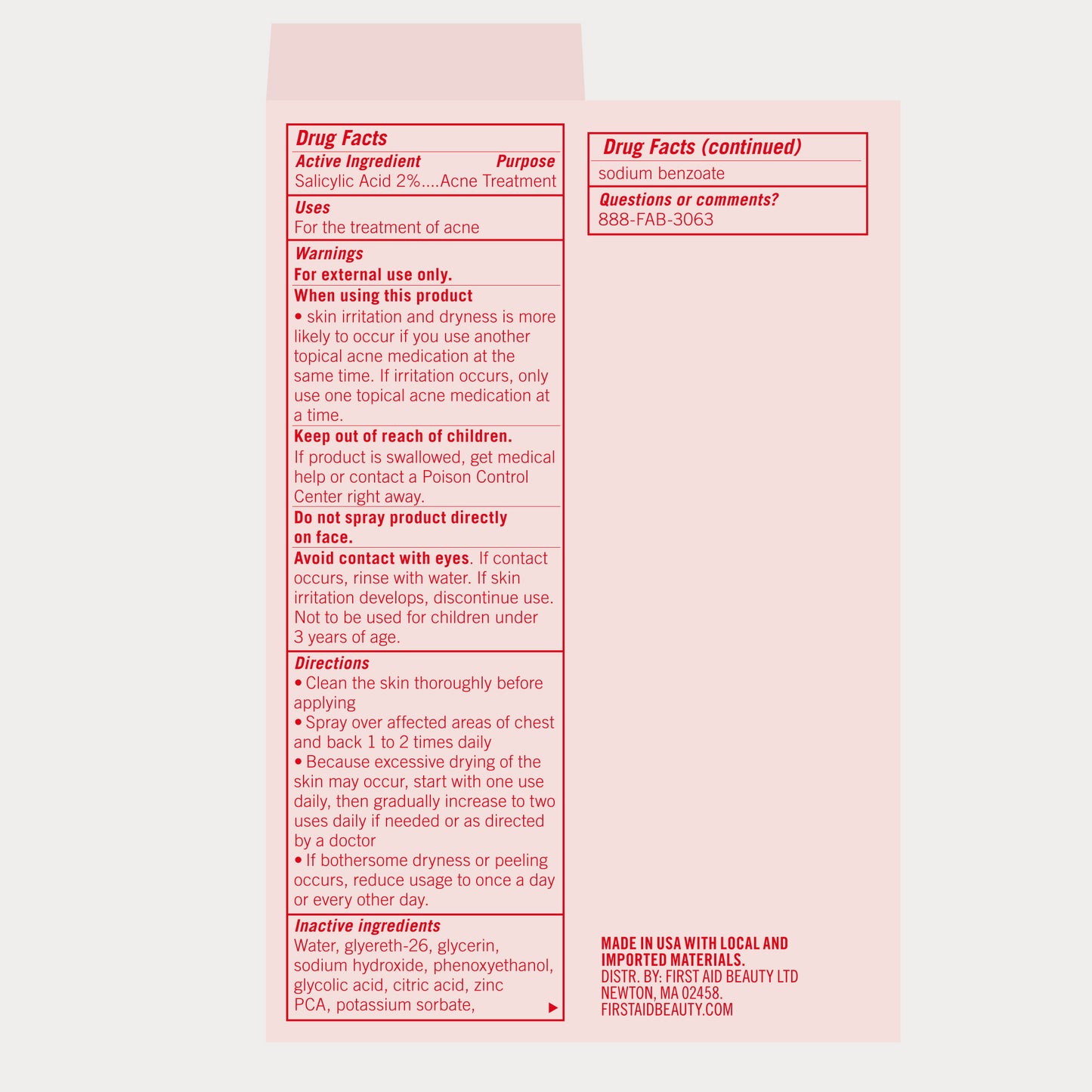 Body Acne Clearing Mist 2% Salicylic Acid