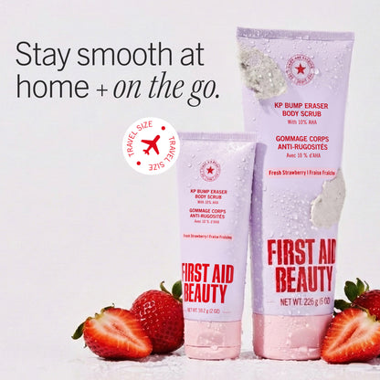 KP Bump Eraser Body Scrub 10% AHA Fresh Strawberry Travel Size