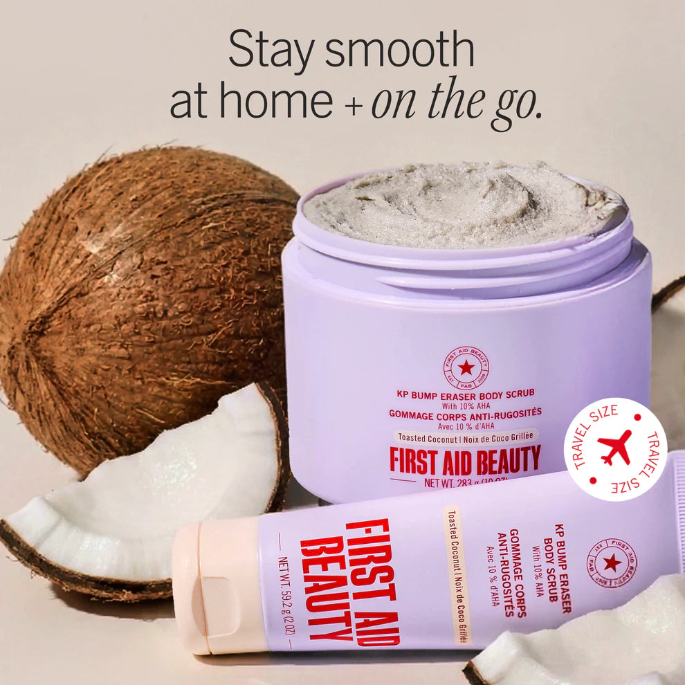 KP Bump Eraser Body Scrub 10% AHA Toasted Coconut 10 oz – First