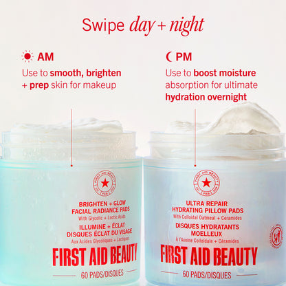 Brighten + Glow Facial Radiance Pads with Glycolic + Lactic Acids