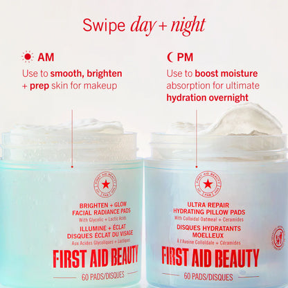 Facial Radiance Pads with Glycolic + Lactic Acids Travel Size