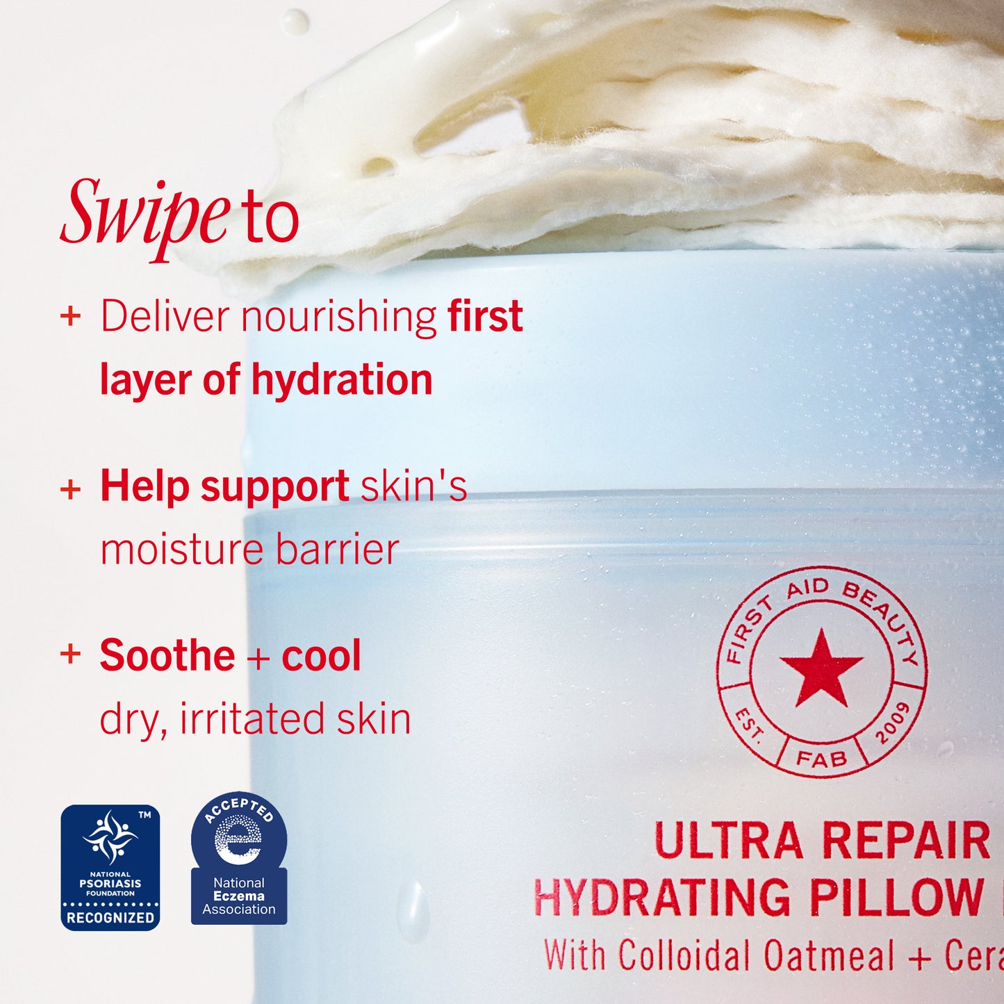 Ultra Repair Hydrating Pillow Pads with Colloidal Oatmeal + Ceramides
