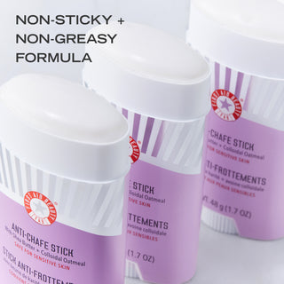 Group shot of Anti-Chafe Stick. It is non-sticky and a non-greasy formula. 