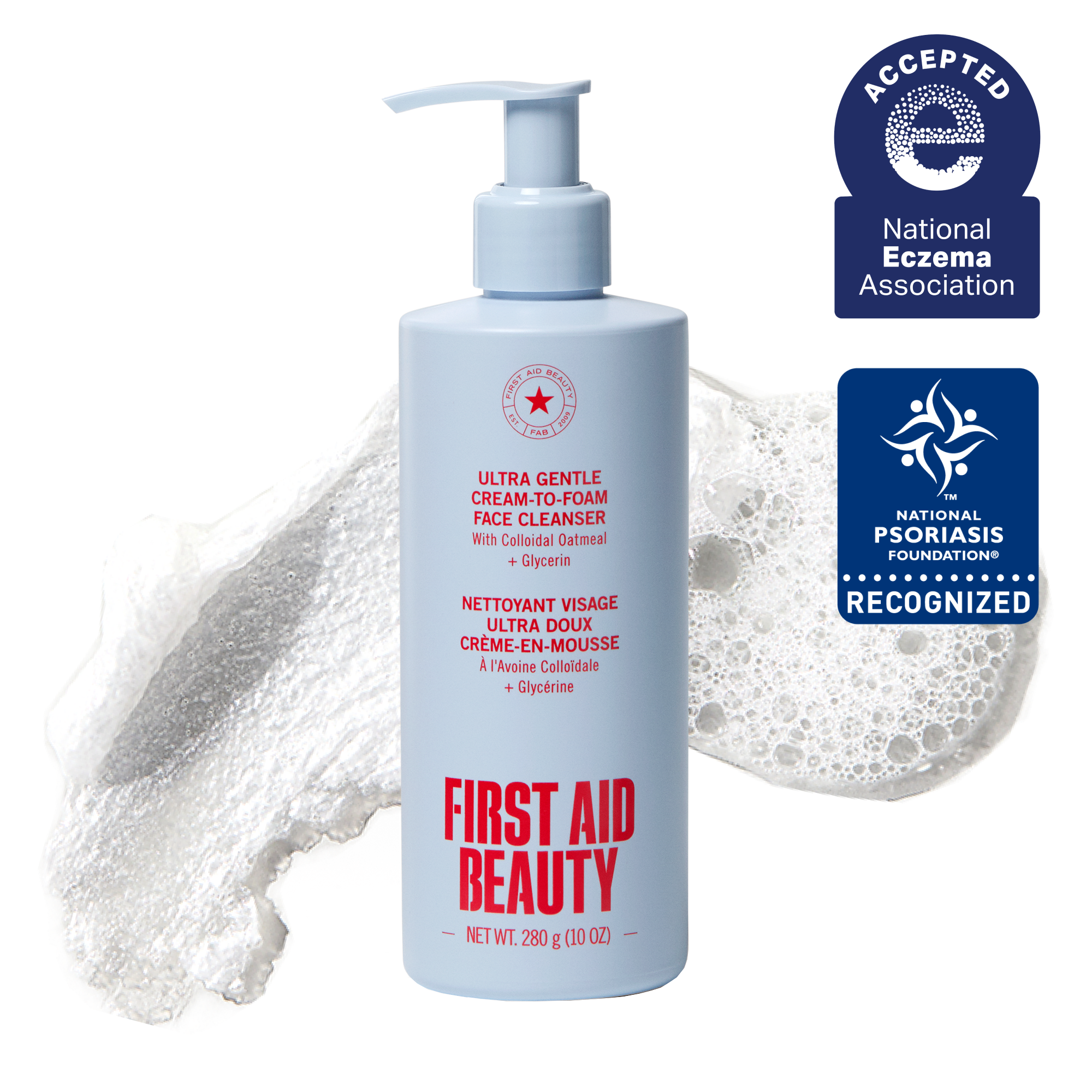 Ultra Gentle Cream-to-Foam Face Cleanser Jumbo – First Aid Beauty