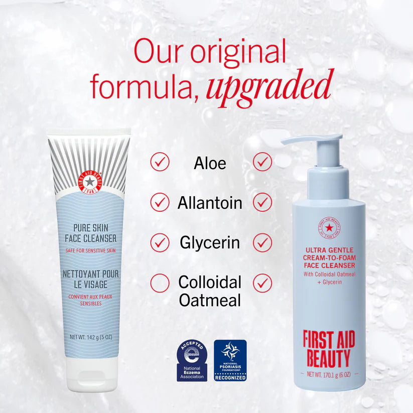 Ultra Gentle Cream-to-Foam Face Cleanser with Colloidal Oatmeal + Glycerin