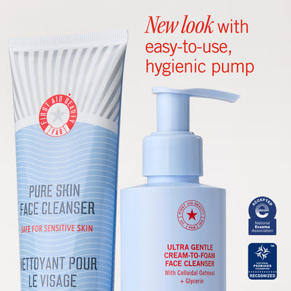 Ultra Gentle Cream-to-Foam Face Cleanser with Colloidal Oatmeal + Glycerin