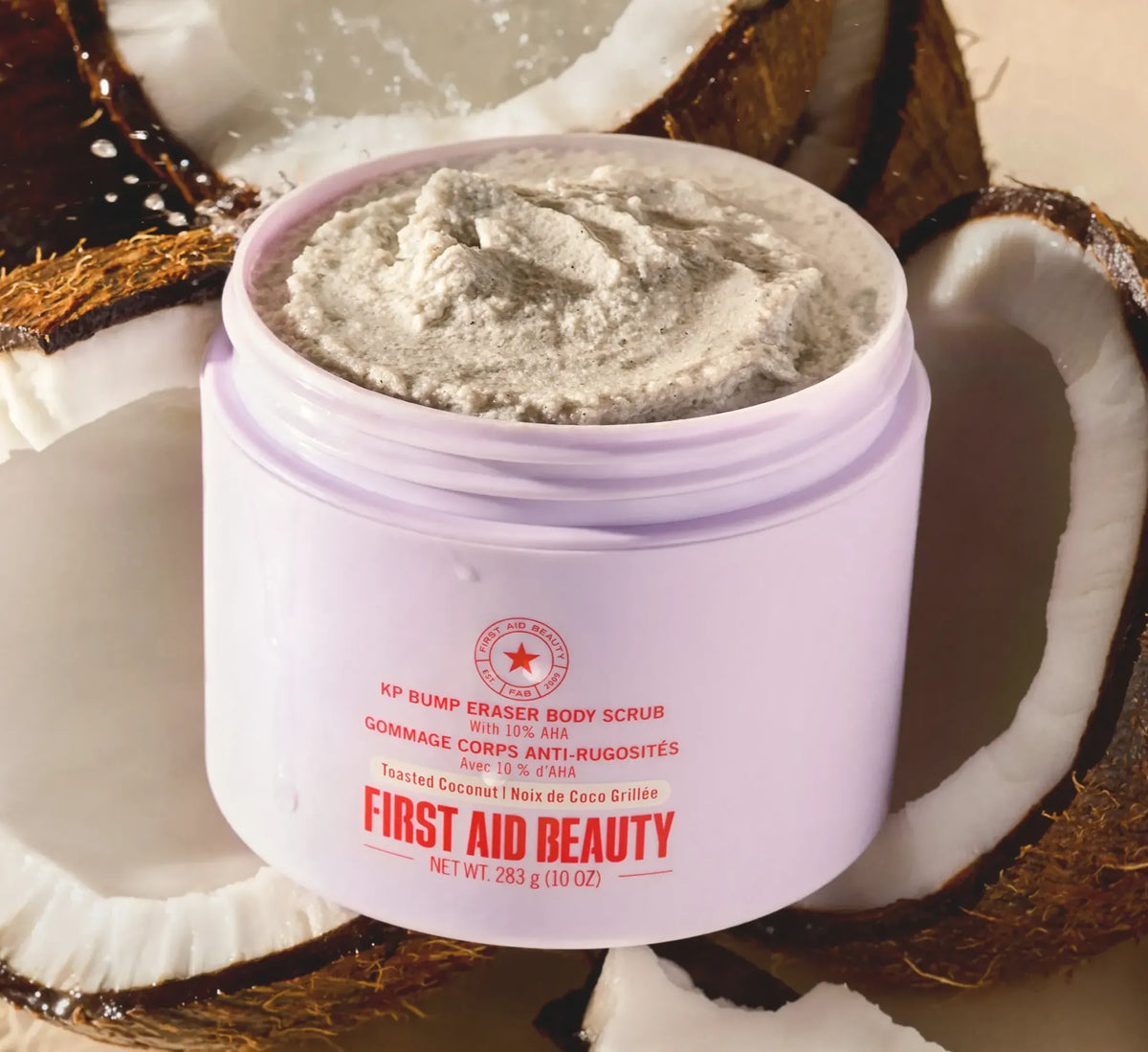 First Scrub KP Bump Eraser Body Scrub 10% AHA Toasted Coconut – First Aid Beauty