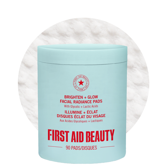 Brighten + Glow Facial Radiance Pads with Glycolic + Lactic Acids 90 Count